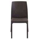 Sedia da Giardino Virginia 47x59x86 h cm in Wicker Marrone