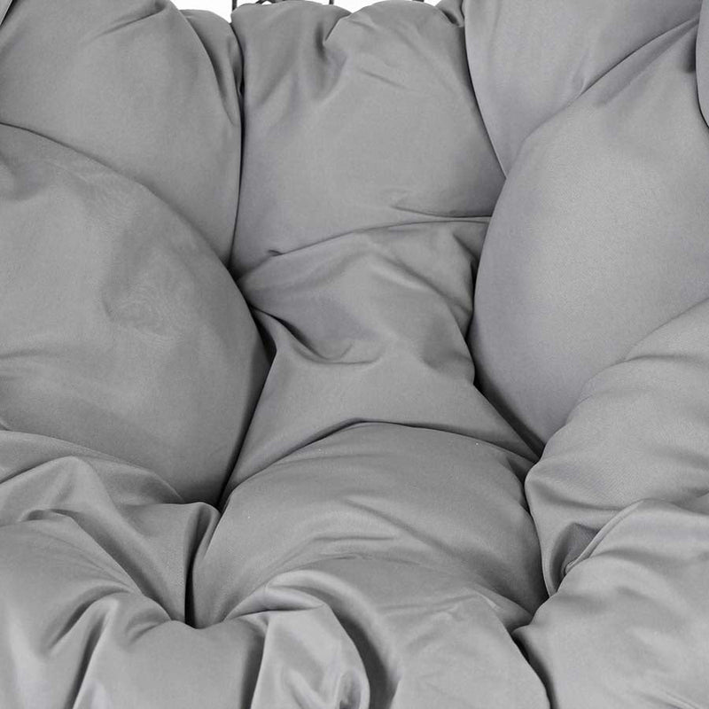 Dondolo Pensile da Giardino con cuscino Ø108x198 cm Amirantes grigio