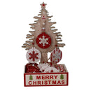 Albero espositore legno naturale c/24 decorazioni sfera cm 18x12xh32