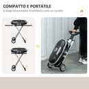 Barbecue a Gas GPL 2 Fuochi 100x41,6x82,5 in Lega di Alluminio e Acciaio Nero