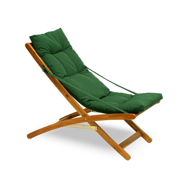 Chaise longue de jardin en bois d'acacia avec coussin Taddei Diana online