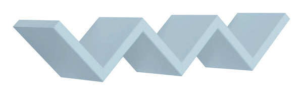 prezzo Etagère murale bibliothèque Zigzag 56x15,5 cm en bois de fibre de foudre bleu baltique