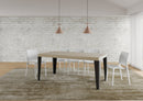  Tavolo Allungabile 200-304x90x77 cm Flame Premium Cashmere Telaio Antracite