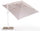 Parasol de Jardin Décentralisé 3x4m en Aluminium et Polyester Gris Senso