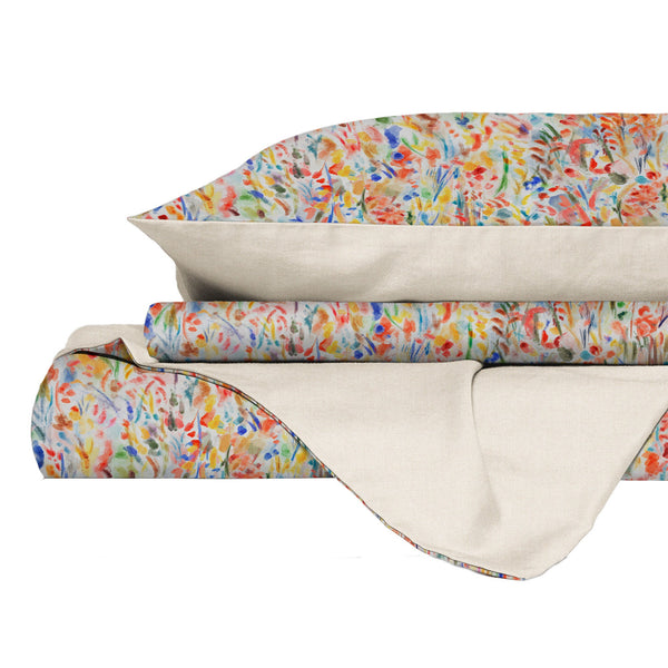 Copripiumino Matrimoniale con Federe Stampato in Puro Cotone Gioia prezzo