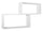 Lot de 2 Etagères Murales Cubes Rectangulaires en Panneau de Fibres Bislong Blanc
