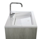 Mobile Lavatoio Vasca Zeus in MineralMarmo Apertura a 2 Ante 77,5x48x84 cm Grigio Cemento