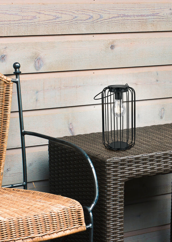 Lampe de table LED d'extérieur en métal noir mat online