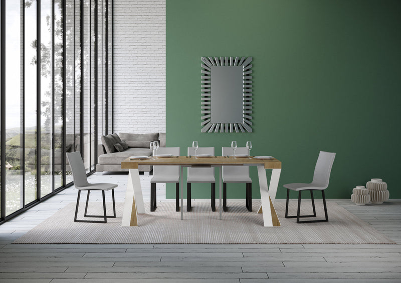 Consolle Allungabile 90-196x40x77 cm in Nobilitato Marrone