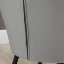 Set 2 Sedie Imbottite Stile Nordico 54x57x80 cm Tessuto Effetto Velluto Grigio Scuro 