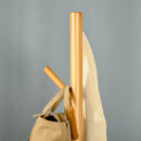 Appendiabiti da Terra 40x40x179 cm con Tavolino Nero e Legno