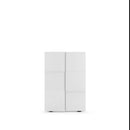Mobile Multiuso 2 Ante con 5 Ripiani 78x36x115,5 cm Modello Dama Bianco Lucido