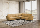 Divano Angolare 6 Posti 288x248x85 cm Yasel in Tessuto Ocra