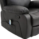 Poltrona Relax Massaggiante 97x92X104 cm in Similpelle Nera