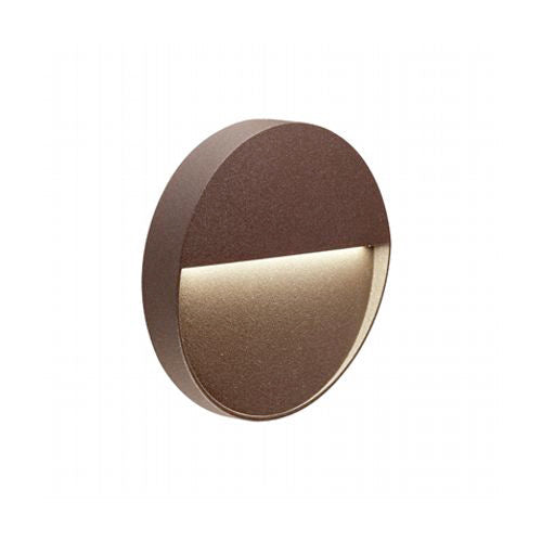 Spot LED extérieur semi-encastré petit Sovil Geo rond marron acquista