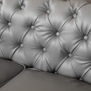 Divano 2 Posti 170x81x77 cm in Similpelle Grigio