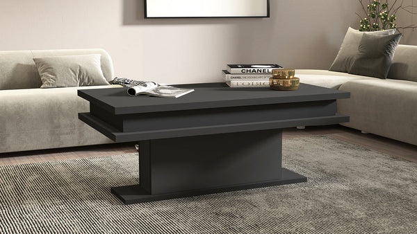 prezzo Tavolino Soggiorno 100x55x42 cm Little Big Grigio Antracite Opaco