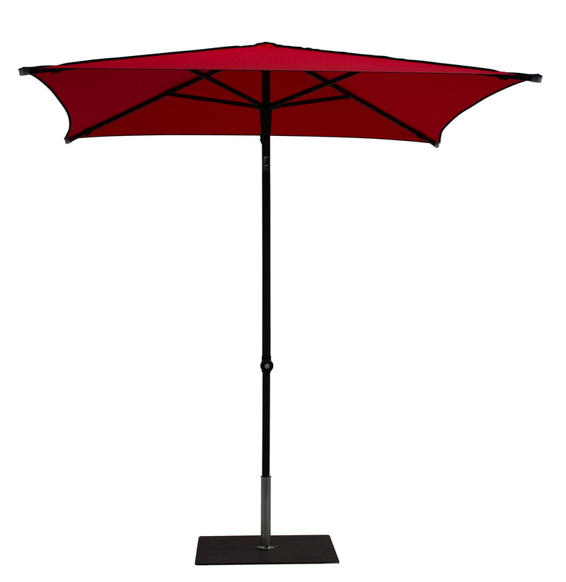 Ombrellone da Giardino 2x2 m Palo Ø38 mm in Alluminio Tessuto Dralon Acrilico Border Rosso