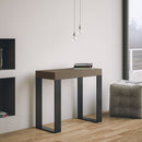 Consolle Allungabile 90-196x40x77 cm Tecno Small Tortora Telaio Antracite 