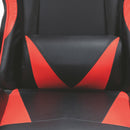 Sedia da Gaming 61x56x123 cm in Similpelle Nera e Rossa