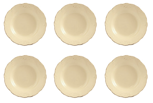 sconto Set de 6 Assiettes creuses Ø23x4 cm en Gres VdE Tivoli 1996 Duchessa Gialli