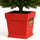 Base Albero di Natale a Vaso 30x30x35 cm con Attacco Universale Rosso
