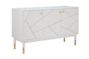 Mobile Luxy 120x45x75 cm in Legno e MDF e in Ferro Bianco e Oro