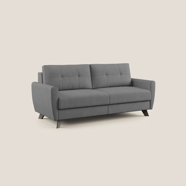 Canapé lit 2 places 168x97x96 cm en tissu gris prezzo