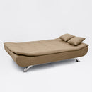 Divano Letto 190x83x93 cm in Microfibra Beige
