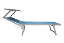 Lettino Prendisole da Giardino in Alluminio Soriani Riccione Blu