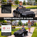 Macchina Elettrica per Bambini 3-6 Anni 12 V Audi R8 Spyder 107x58x44 cm 3-5 km/h con 2 Motori e Telecomando in PP Nero      