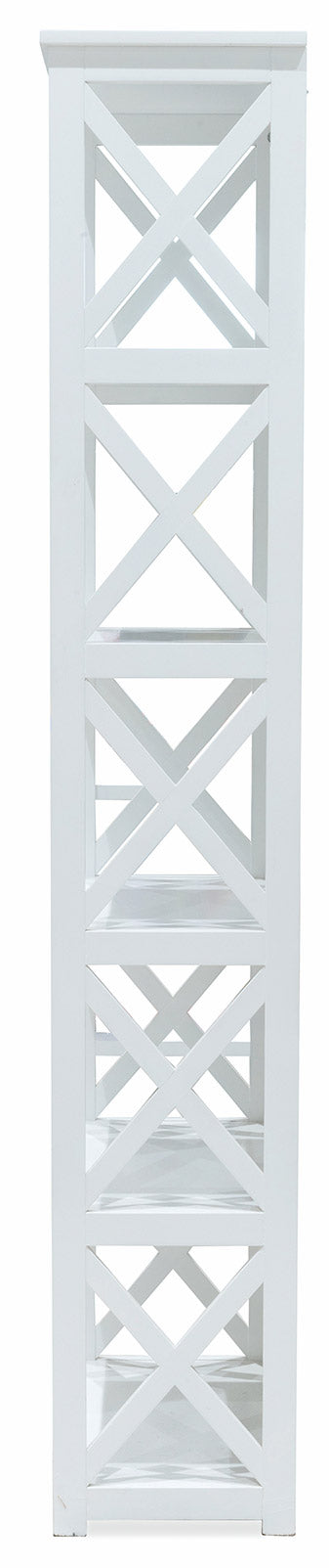 Mobile a Colonna da Bagno 5 Ripiani 45x30x175 cm in MDF Soriani Bianco
