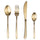 Ménagère de Couverts 24 Pièces en Acier Inox VdE Tivoli 1996 Goutte Or Satiné