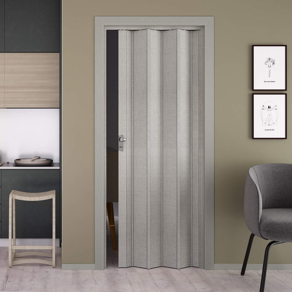 Porte Pliante Intérieure 83x214 cm en PVC Saba Caroline Tissu Gris prezzo