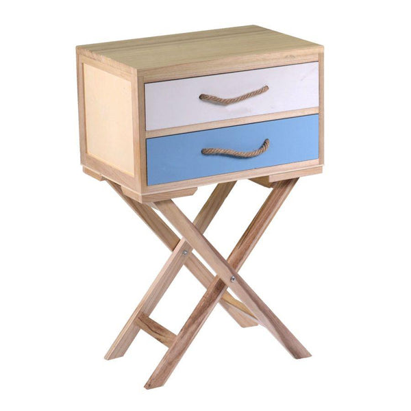 Commode avec 2 tiroirs 45x30xh30/72 cm en bois acquista