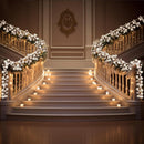Ghirlanda Natalizia 142 Palline Natale 180 cm Festone con LED Natalizio Bianco