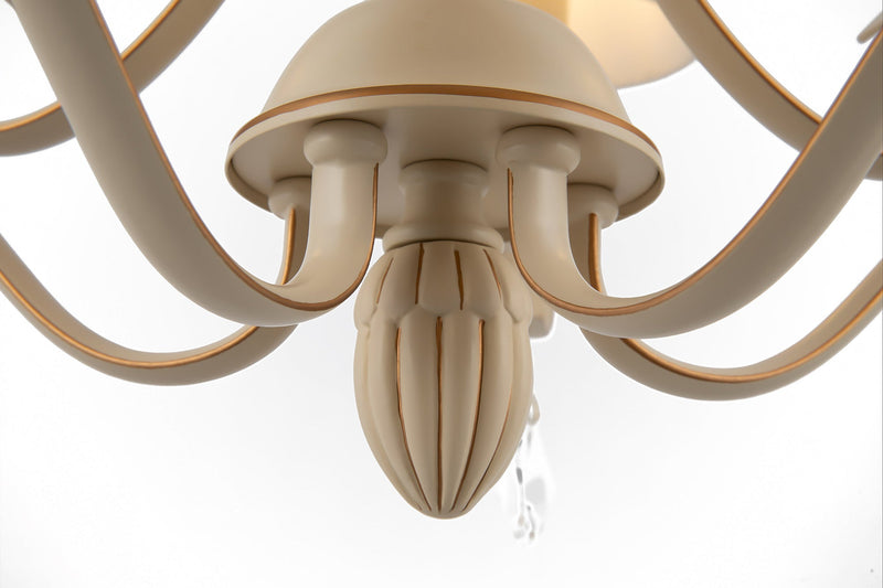 Lampadario Elegant in Metallo Brionia Beige