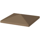 Copertura per Gazebo da Giardino 298x298 cm in Tessuto Oxford 600D con Fori di Drenaggio Marrone   