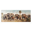Quadro stampa elefanti rettangolare cm 55x135x3