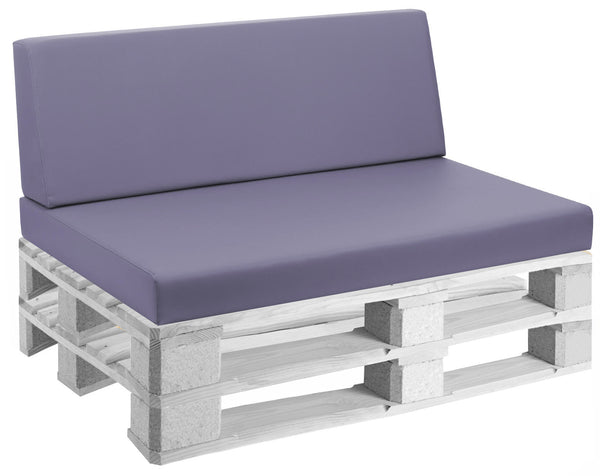 sconto Coussins pour Palettes 120x80 cm Assise et Dossier en Simili Cuir Mariotti Reforma Lilla