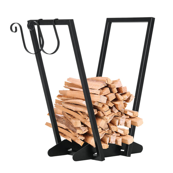 online Scaffale Portalegna con Ganci 45x32x58 cm in Acciaio Nero