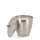 Candela con Coperchio Ø13,5x13,5 cm in Metallo Chisel Argento