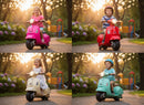 Scooter Elettrico per Bambini Licenza Ufficiale Piaggio Vespa Small 7,2V 2,5Ah Bianco      