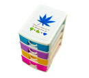Mini Cassettiera 4 Piani 9x13x15 cm Multicolor in plastica rigida