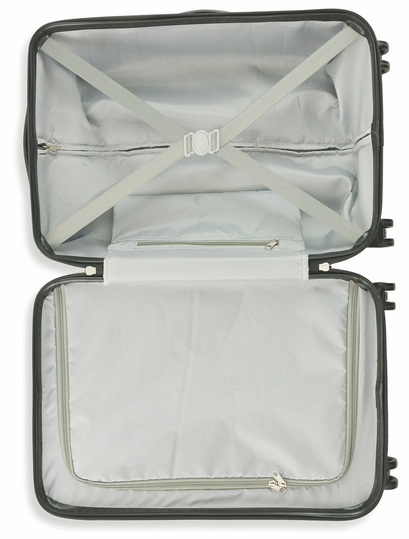 Set 2 Valigie Trolley Rigide in Policarbonato 4 Ruote TSA Soriani Bianco