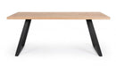 Tavolo Rettangolare Fisso 180x90x76 cm Kashar in Legno Nero