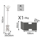 Appendiabiti 35x183 h cm in Acciaio Bianco
