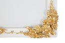 Cornice Butterlyforest 20x2,8x25 cm in Poliresina e Vetro Crema e Oro