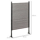 Recinzione Divisorio da Giardino 93x22x150 cm Modulabile Autoportante in Acciaio Marrone   