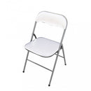 Sedia da Giardino Pieghevole Slim 44x45x78 h cm in Acciaio Bianca Opaca